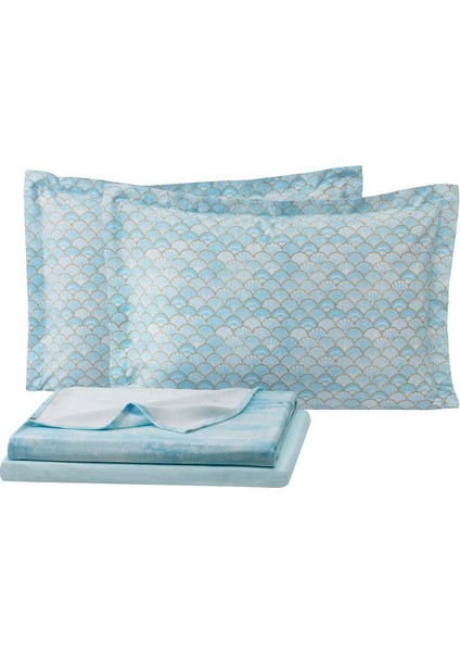 Bedding Aquamarine Çift Kişilik Pike Takımı - Turkuaz