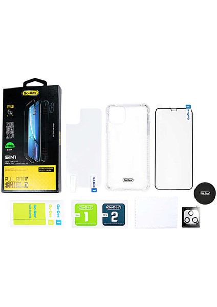 iPhone 11 Pro Uyumlu Go Des 5 In 1 Full Body Shield