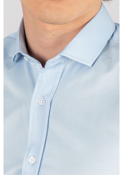 Modern Slim Fit Dar Kesim Düz Erkek Gömlek modelleri