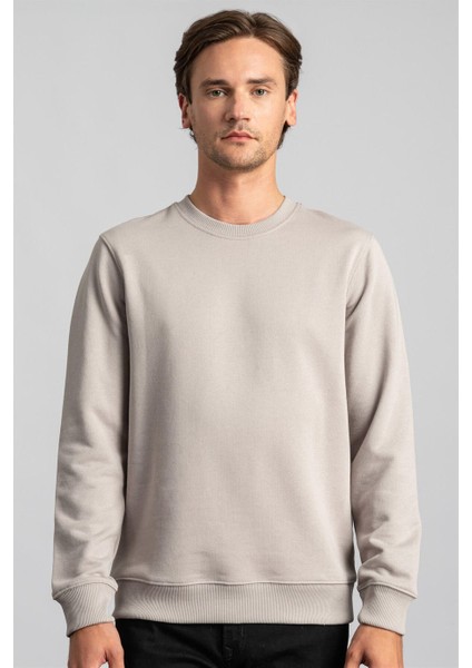 Bisiklet Yaka Basic Unisex Sweatshirt