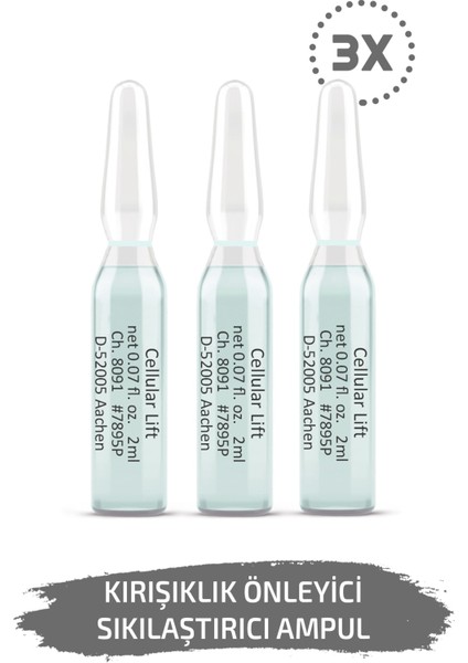 Cilt Ampul 3 'lu Dermaroller Dermapen Serum