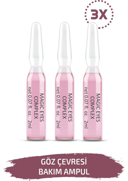 3'lü Göz Çevresi Ampul Alman Serum Dermaroller Dermapen Cilt Bakım Serumu 4251059300481