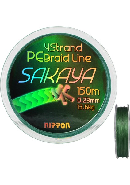Sakaya 150 Mt İp Misina 4X D.Green