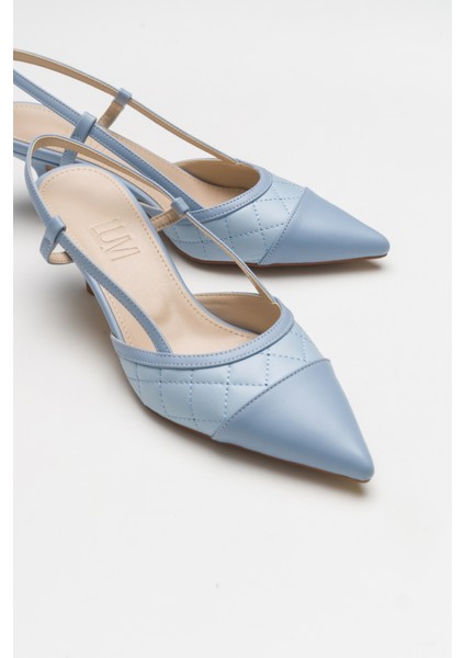 Poınt Bebe Mavi Kadın Topuklu Ayakkabı