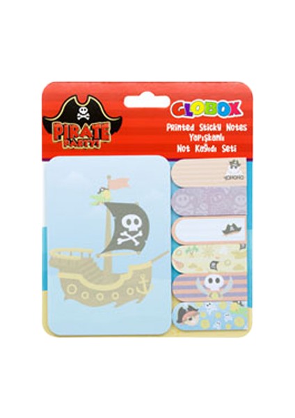 Pastel Baskılı Yapışkanlı Not Kağıdı Seti Pirate Party