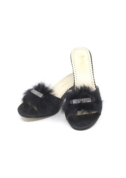 Kadın Tüylü Topuklu Oda Terliği modelleri