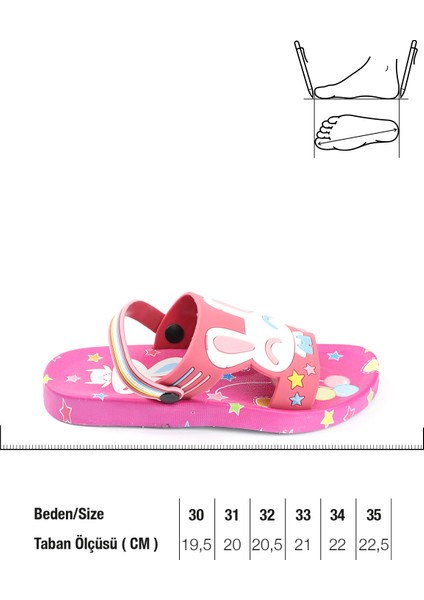 Yazlık Ayarlanabilir Kaydırmaz Taban Kız Çocuk Terlik fiyatları