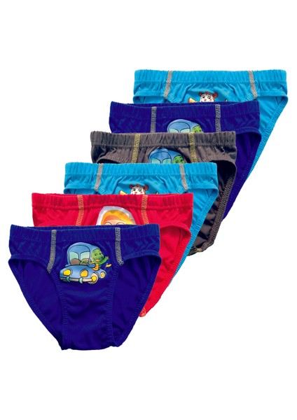 6'lı Erkek Çocuk Baskılı Slip Külot (6'lı Paket) - 214102