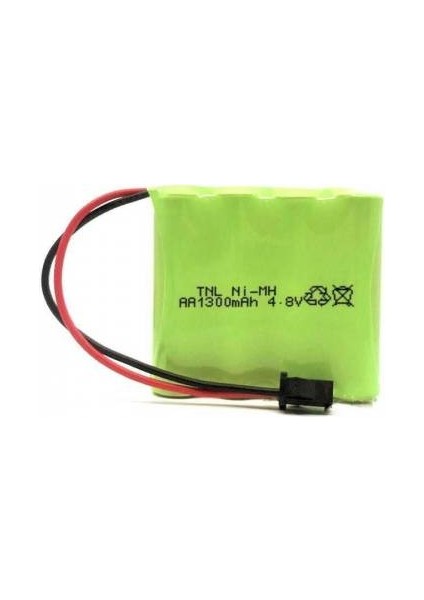 4.8V 1300MAH Siyah Soketli Ni-Mh Oyuncak Araba Pili USB Şarj