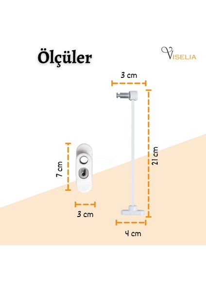 Açık Kahve Pencere Kilidi 10 Adet Halatlı Çocuk Güvenlik Emniyet Hırsız Pimapen Pvc Kapı Bebek Kilidi