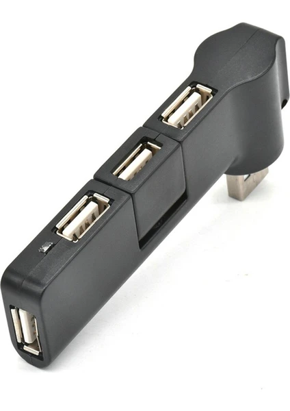 Dönebilir 4portlu Mini USB Hub Veri Adaptörü Bağlayıcı Dizüstü Bilgisayar Için Yaratıcı USB