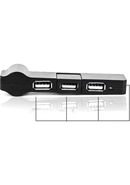 Dönebilir 4portlu Mini USB Hub Veri Adaptörü Bağlayıcı Dizüstü Bilgisayar Için Yaratıcı USB