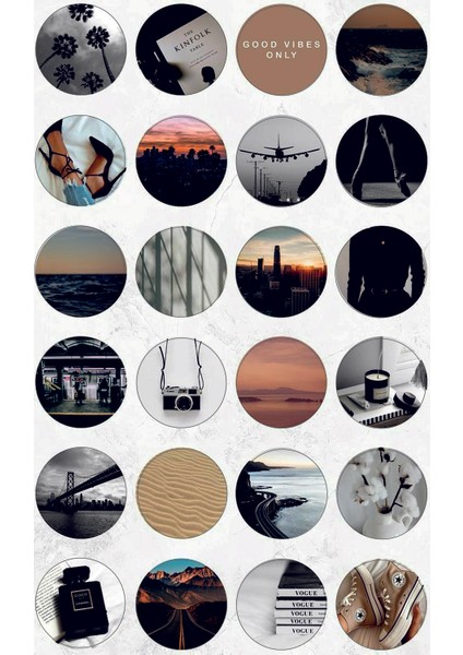 Yuvarlak Sticker (4x4 cm 24 Adet)
