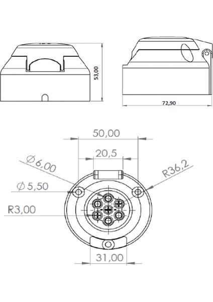 Römork Fişi ve Soketi Set Ürün - 7 Pin