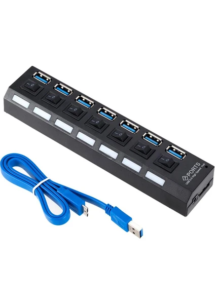 7 Port Very Speed Hızlı USB 3.0 Çoğaltıcı Çoklayıcı Hub Switch