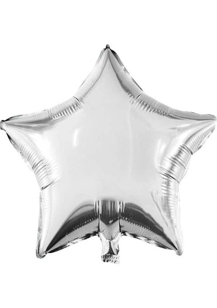 Gümüş Konsept 6 Yaş Doğum Günü Kutlama Seti Beyaz Gümüş Konfetili Balon Rakam Yıldız Folyo ve Banner fırsatları