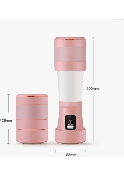 Katlanır Mini Sıkacağı Ev Çok Fonksiyonlu Taşınabilir Teleskopik USB Şarj Sıkacağı Kupası Pembe (Yurt Dışından)