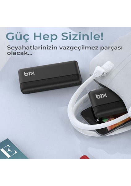 PB302 Dört Portlu PD + 3x USB 22.5W QC Şarj Destekli 30000 mAh Powerbank