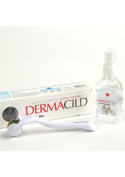540 Iğne Titanyum Dermaroller 0,25MM + Temizleme Spreyi