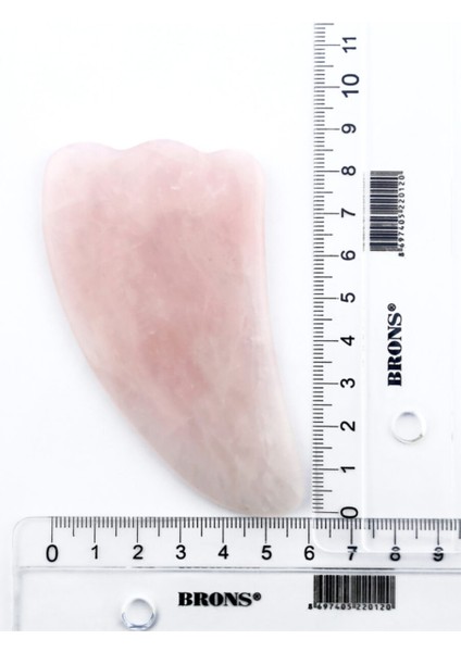 Pembe Kuvars 1. Sınıf Gua Sha Yüz Masaj Aleti Kaz Ayaklı