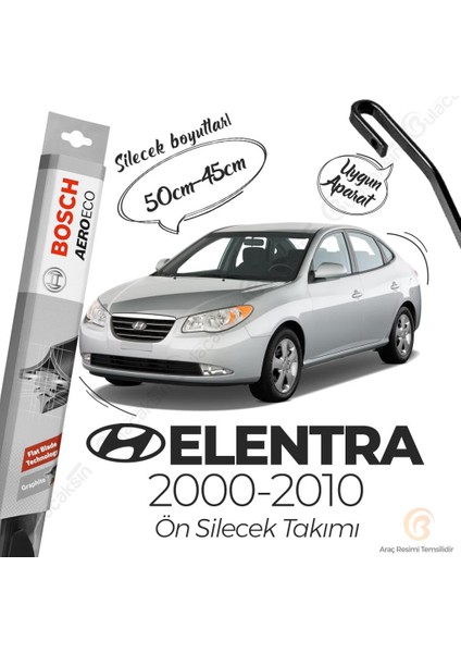Hyundai Elantra Muz Silecek Takımı (2000-2010) Bosch Aeroeco