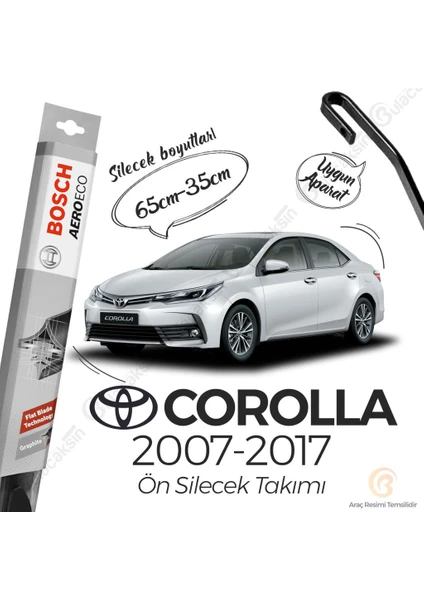 Toyota Corolla Muz Silecek Takımı (2007-2017) Bosch Aeroeco