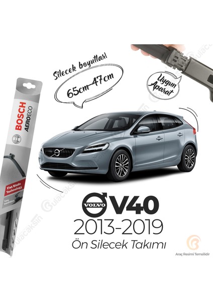 Volvo V40 Muz Silecek Takımı (2013-2019) Bosch Aeroeco