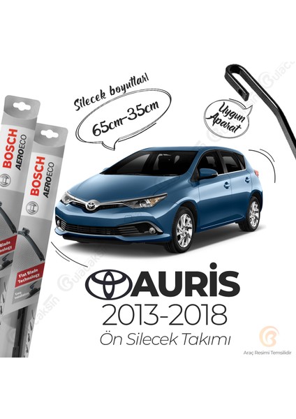 Toyota Auris Muz Silecek Takımı (2013-2018) Bosch Aeroeco