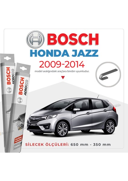 Honda Jazz Muz Silecek Takımı (2009-2014) Bosch Aeroeco