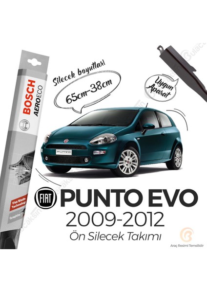 Fiat Punto Evo Muz Silecek Takımı (2009-2012) Bosch Aeroeco