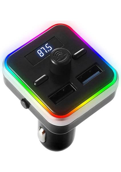 Araç Bluetooth Fm Transmitter Cihazı Mp3 Çalar Araç Çakmaklık Şarj Soketi Müzik Kiti