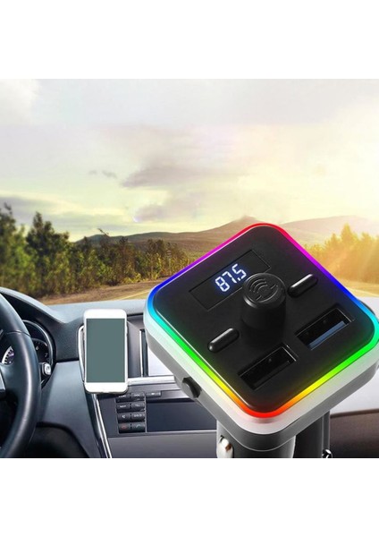 Araç Bluetooth Fm Transmitter Cihazı Mp3 Çalar Araç Çakmaklık Şarj Soketi Müzik Kiti