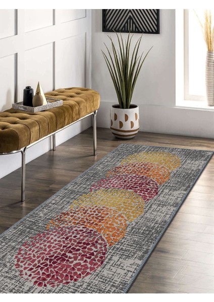 Iskandinav Kilim Desenli Halı, Dokuma Taban Dekoratif Şönil Halı