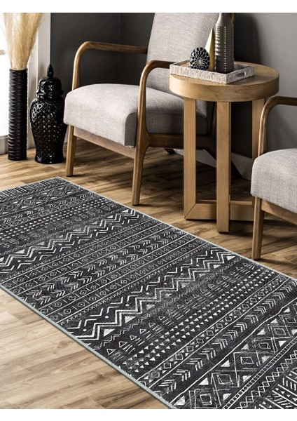 Iskandinav Kilim Desenli Halı, Dokuma Taban Dekoratif Şönil Halı