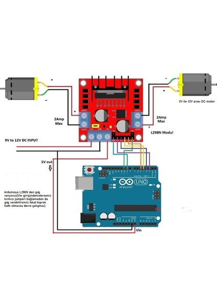 L298N Dc Motor Sürücü Modülü