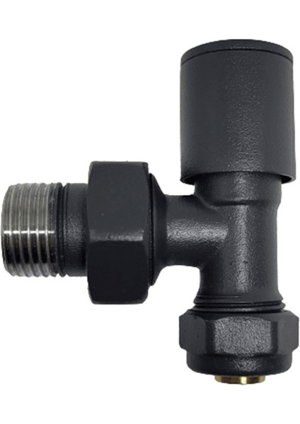 Siyah Boyalı 16X1/2 Pex Köşe Radyatör Vanası