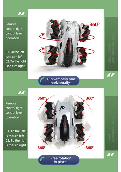 Uzaktan Kumandalı Çift Taraflı Araba 2.4ghz Dört Tekerlek Off-Road Yüksek Hızlı Yarış (Yurt Dışından) modelleri