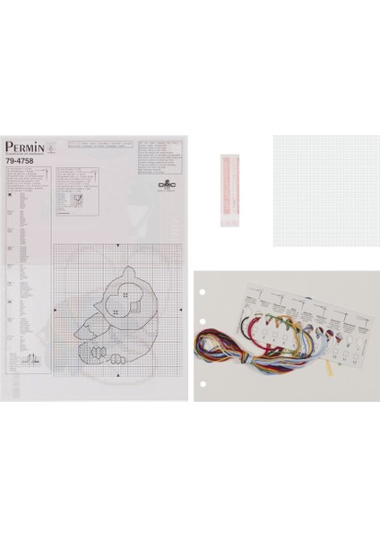 10X10 Baykuş Desenli Mini Etamin Kiti - 794758