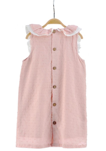 Kız Çocuk Pembe Fırfırlı T-Shirt (2-7yaş)