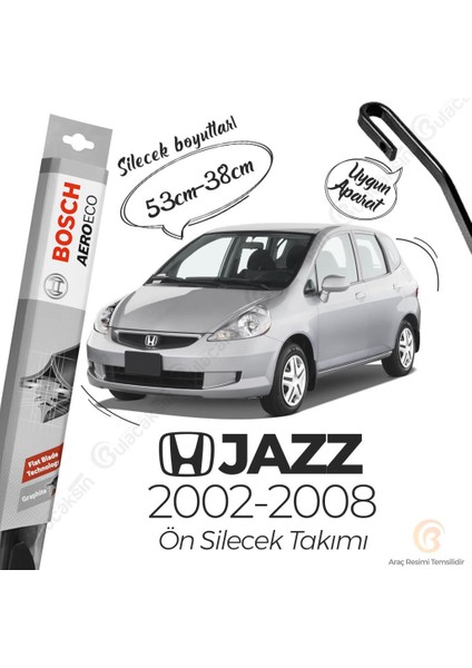 Honda Jazz Muz Silecek Takımı (2002-2008) Bosch Aeroeco