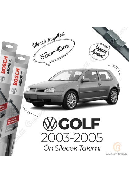 Volkswagen Golf 4 Muz Silecek Takımı (2003-2005) Bosch Aeroeco