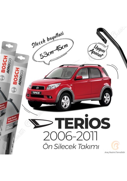 Daihatsu Terios Muz Silecek Takımı (2006-2011) Bosch Aeroeco