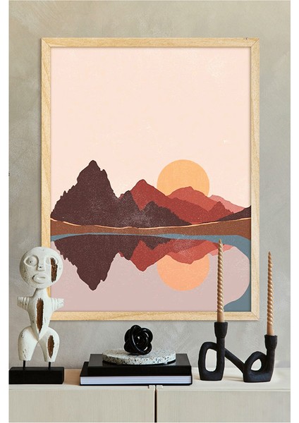 Çerçeveli Tablo Dekorasyon Tekli Çerçeve Soyut Botanik Baskı Yatak Odası Dekoru Oturma Odası Dekoru ÖZC-384