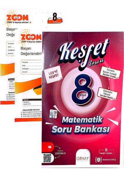 8. Sınıf Keşfet Serisi Matematik Soru Bankası- Zoom Deneme Hediye