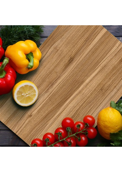 Cam Kesme Tahtası ve Sunum Tablası Açık Renk Ahşap Meşe Desenli fiyatları