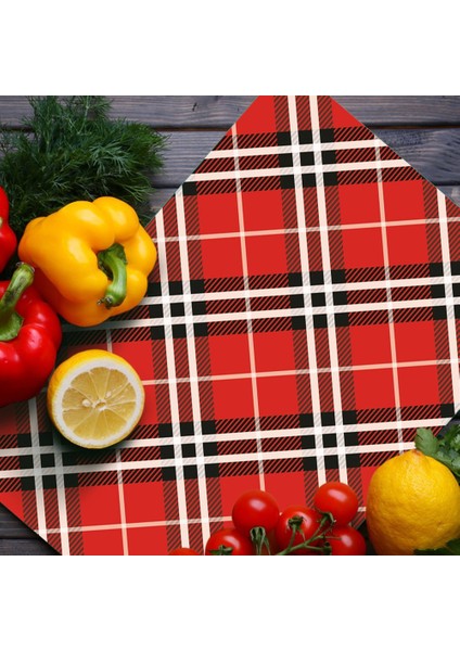 Cam Kesme Tahtası ve Sunum Tablası Ekose Desenli fiyatları