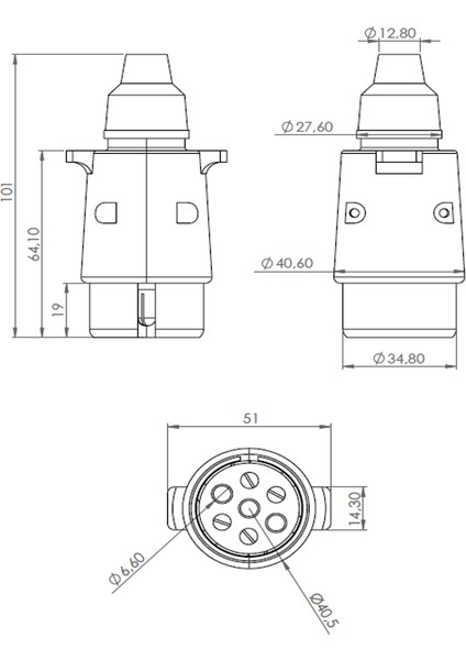 Römork Fişi ve Soketi Set Ürün - 7 Pin