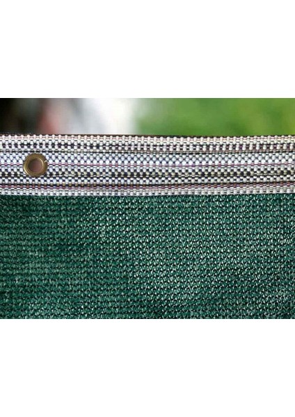 Gölgelik File Çit Filesi - 95lik - 1 Metre En Yeşil - Şeritli Halkalı - Çit Örtüsü Çit Brandası