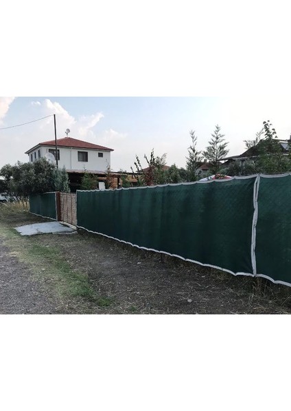 Gölgelik File Çit Filesi - 95lik - 2 Metre En Yeşil - Düz Kenar - Çit Örtüsü Bahçe Filesi