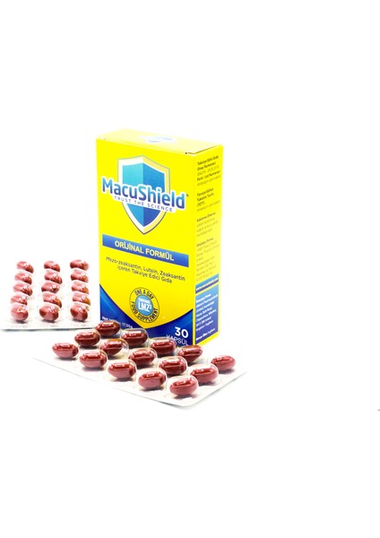 Macushield Mezo-Zeaksantin, Lutein, Zeaksantin Içeren Takviye Edici Gıda - 30 Kapsül
